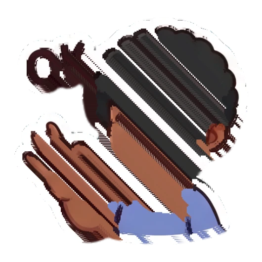 Curly-haired boy making an OK hand sign with a confident smile Cheerful Afro Boy Daily sticker for expressive chats and social replies.