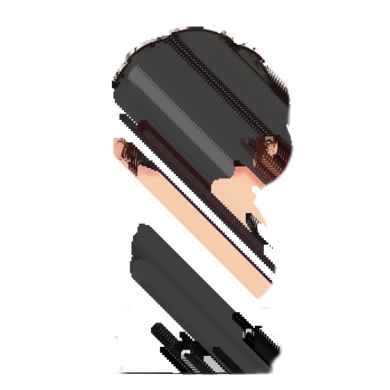 Man with pleading eyes and hands together, begging for help. Office Professional Chibi sticker for expressive chats and social replies.