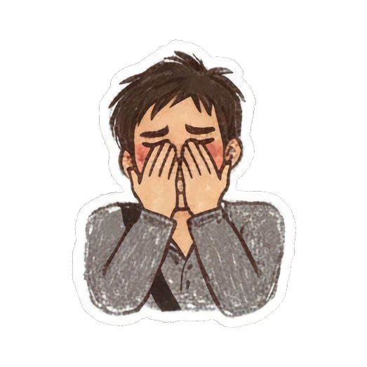 boy happy Doodle Boy Daily Vibes sticker for expressive chats and social replies.