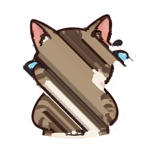 Tabby cat laughing with tears of joy Tabby Cat Daily Life sticker for expressive chats and social replies.