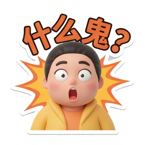 Youth looking shocked with a surprised expression Daily Life of a Trendy Youth sticker for expressive chats and social replies.