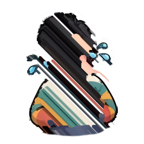 Man laughing out loud with tears of joy Cool Urban Guy Daily Life sticker for expressive chats and social replies.
