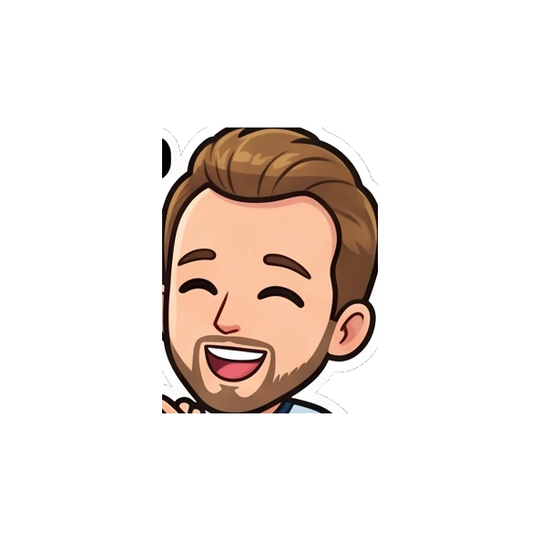 Bearded man clapping hands with a happy and proud expression Cheerful Bearded Guy sticker for expressive chats and social replies.