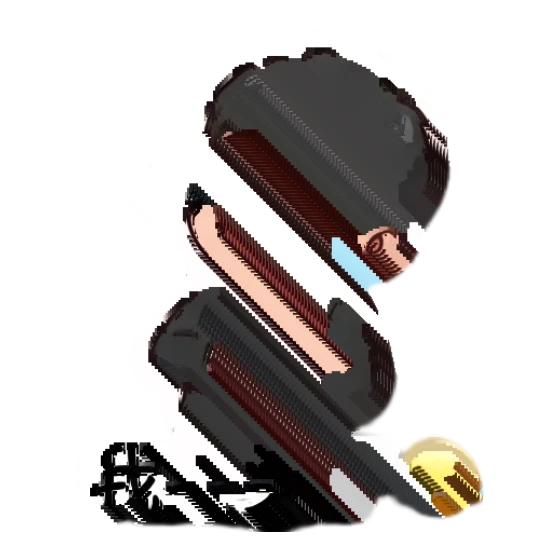 Man laughing with tears in his eyes, feeling amused. Office Professional Chibi sticker for expressive chats and social replies.