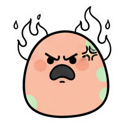 Blob character giving a side-eye glance with 'Side eye' text. Doodle Blob Emotions sticker for expressive chats and social replies.