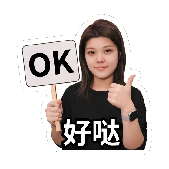 Young woman holding an OK sign, happy expression Daily Life of a Young Woman sticker for expressive chats and social replies.
