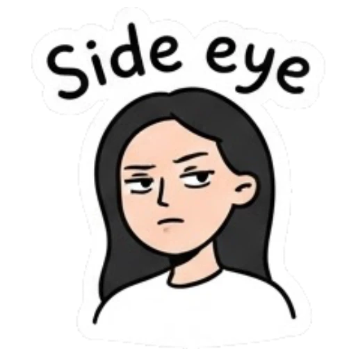 Girl giving a skeptical side eye look Daily Life of a Cool Girl sticker for expressive chats and social replies.