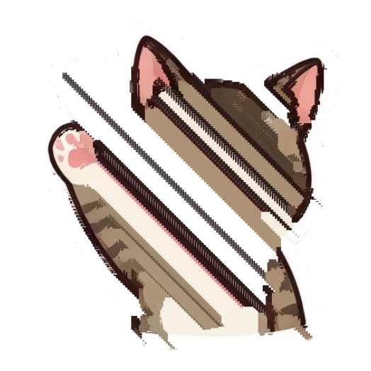 Tabby cat waving hello with a cheerful smile Tabby Cat Daily Life sticker for expressive chats and social replies.