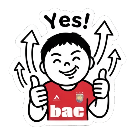 Cheerful soccer boy giving double thumbs up with 'Yes!' text Keith Haring Style Soccer Boy sticker for expressive chats and social replies.