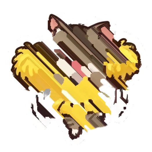 Tabby cat cheering with yellow pom-poms Tabby Cat Daily Life sticker for expressive chats and social replies.
