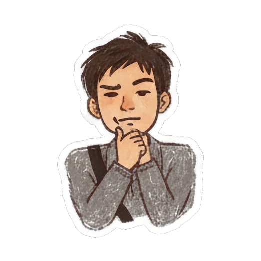 Boy excited with star eyes Doodle Boy Daily Vibes sticker for expressive chats and social replies.