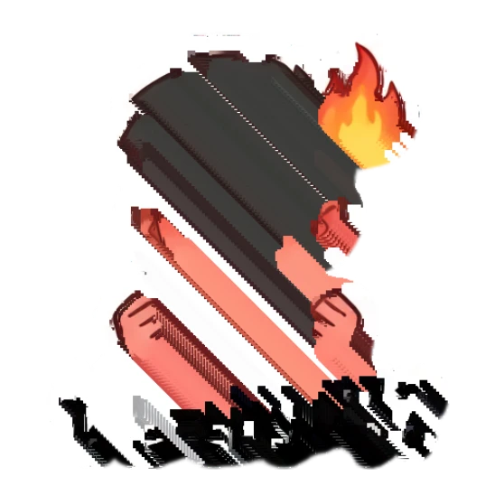 Young man looking angry with a fire symbol above head Cheerful Young Man Daily Expressions sticker for expressive chats and social replies.