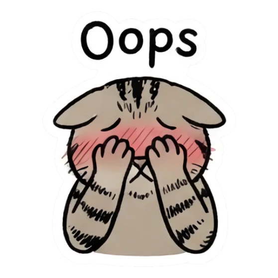 Embarrassed cat covering face with paws Doctor Tabby Cat Daily sticker for expressive chats and social replies.