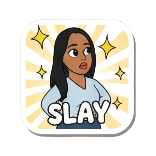 Woman posing confidently with star sparkles Daily Duo Vibes sticker for expressive chats and social replies.