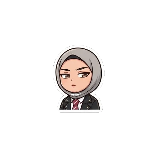 Hijab girl looking suspicious or unimpressed Hijab Girl Daily Life sticker for expressive chats and social replies.