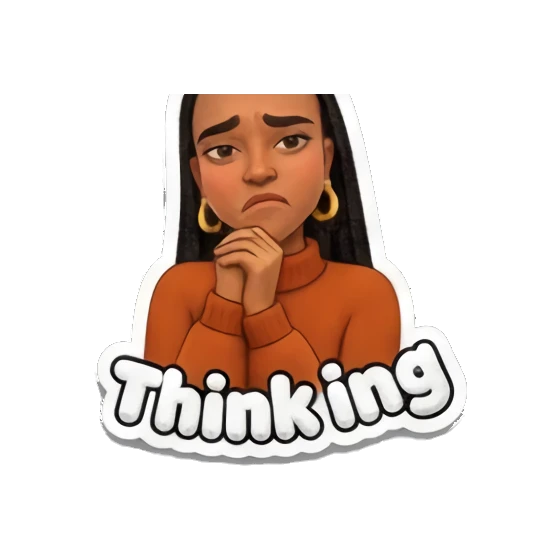 young-woman ok-sign Vibrant Afro-Style Expressions sticker for expressive chats and social replies.