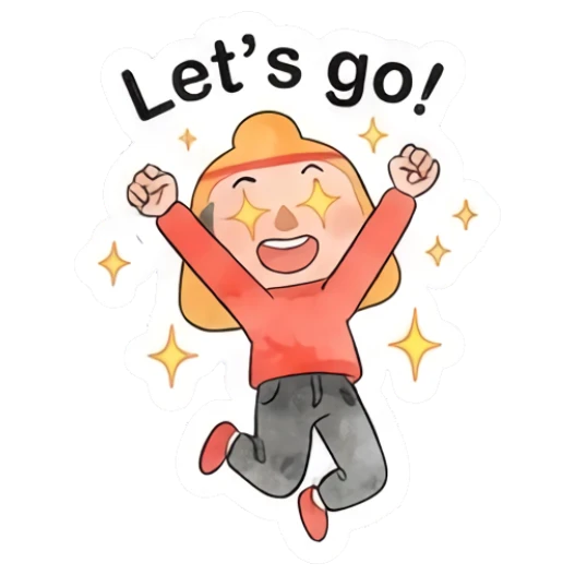 Little monk jumping with excitement and star sparkles Little Monk Daily Vibes sticker for expressive chats and social replies.