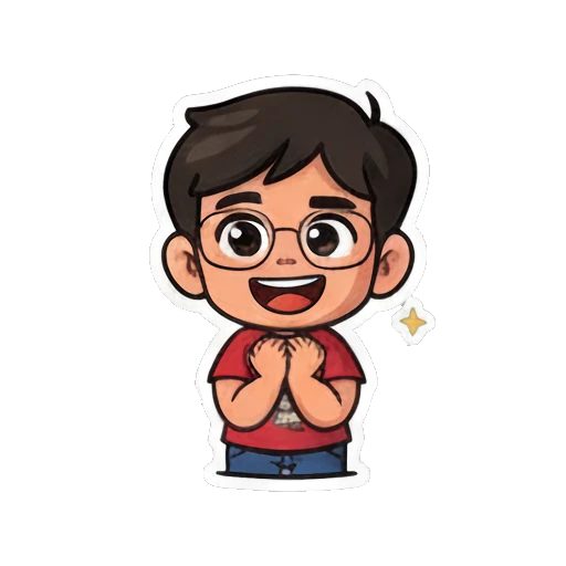 cartoon happy Mood Story b26d5b3f sticker for expressive chats and social replies.