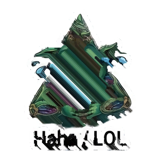 Green goblin laughing out loud with tears of joy Mystic Forest Goblin sticker for expressive chats and social replies.