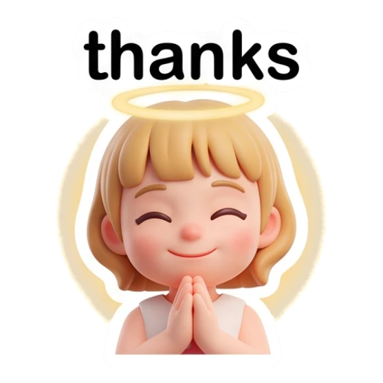 Blonde girl praying with a halo above her head Blonde Girl Daily Vibes sticker for expressive chats and social replies.