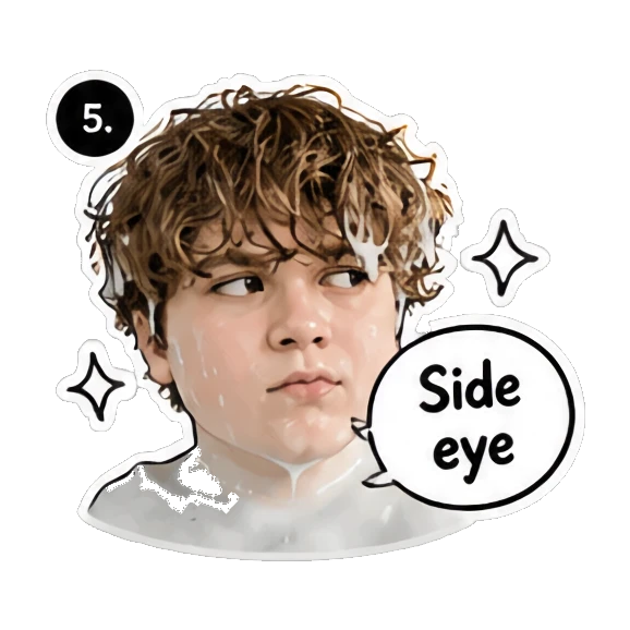 cartoon wave Mood Story 03057497 sticker for expressive chats and social replies.