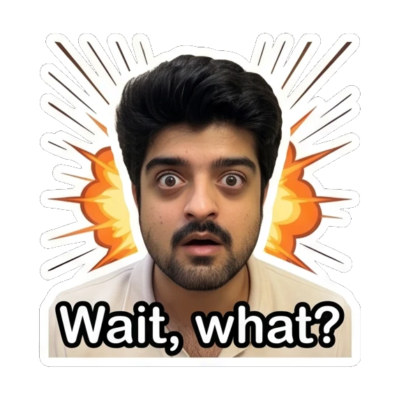 Young man looking shocked with explosive background effect. Daily Life of a Guy sticker for expressive chats and social replies.