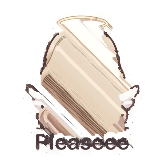 Blonde angel pleading with teary eyes and hands together Celestial Blonde Angel sticker for expressive chats and social replies.