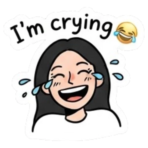 Girl laughing with tears of joy Daily Life of a Cool Girl sticker for expressive chats and social replies.