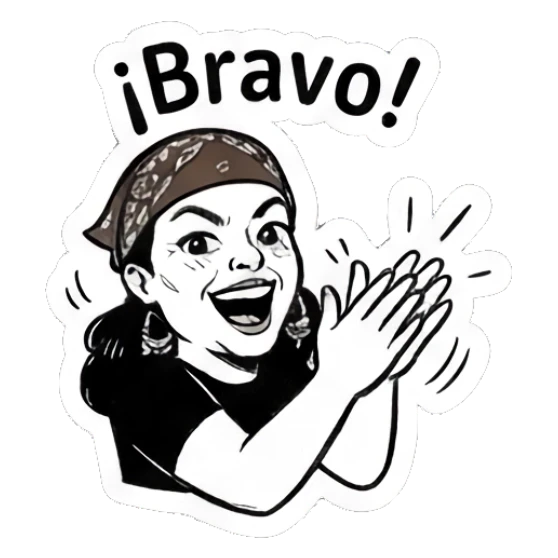 Girl with bandana clapping, applauding Bandana Girl Daily Vibes sticker for expressive chats and social replies.