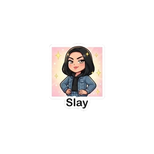 Confident girl posing with hands on hips Cool Girl Daily Vibes sticker for expressive chats and social replies.