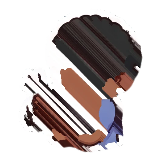Curly-haired boy clapping hands with a joyful expression Cheerful Afro Boy Daily sticker for expressive chats and social replies.