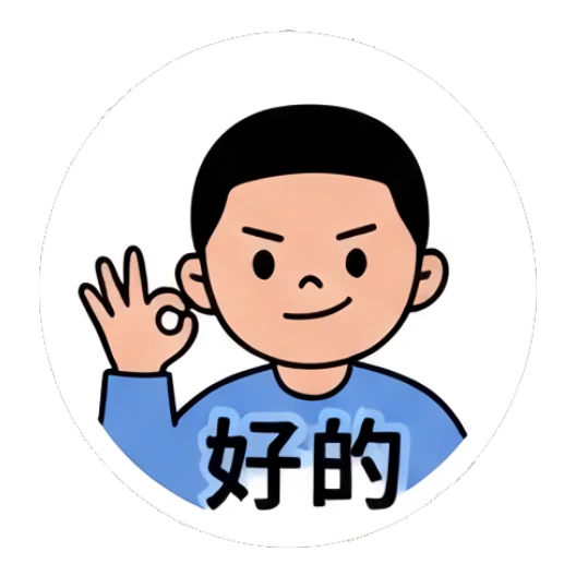 A boy making an OK hand gesture with a confident smile. Little Boy Daily Expressions sticker for expressive chats and social replies.