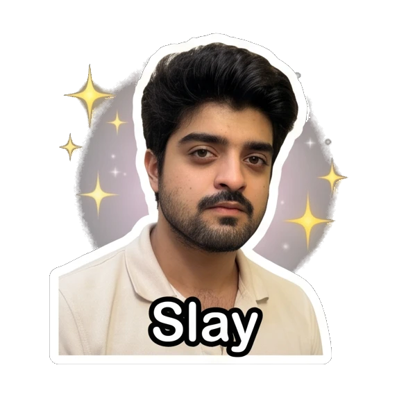 Young man looking confident and stylish with sparkle effects. Daily Life of a Guy sticker for expressive chats and social replies.