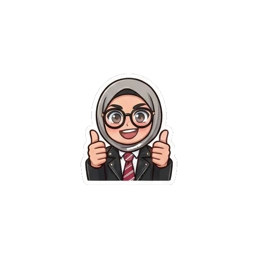 Hijab girl giving a double thumbs up Hijab Girl Daily Life sticker for expressive chats and social replies.