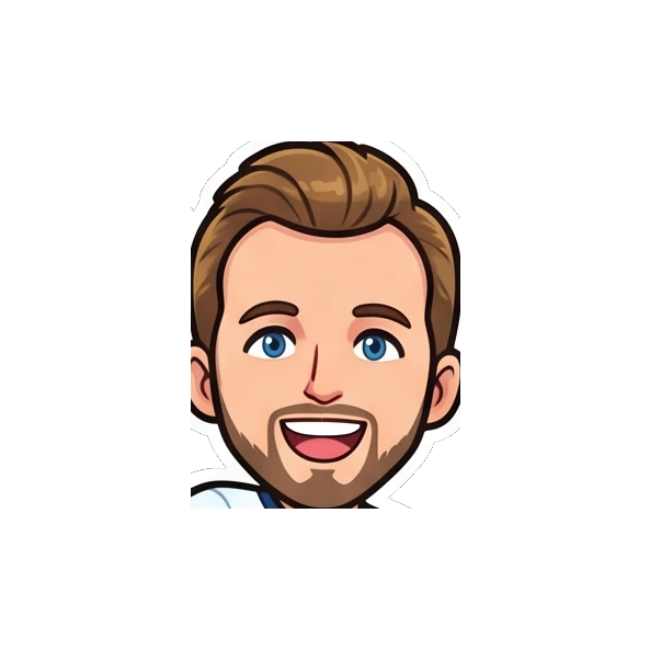 Bearded man giving a big thumbs up with a cheerful smile Cheerful Bearded Guy sticker for expressive chats and social replies.